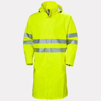 Alta Hi Vis Waterproof Rain Coat keeps you visible and dry with durable, weatherproof protection