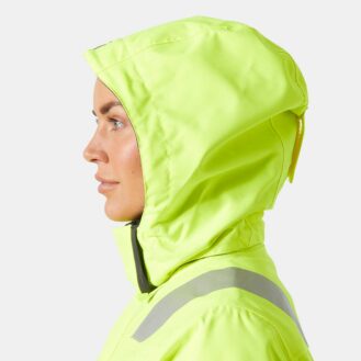 Women's Alna 2.0 Hi Vis Waterproof Shell Jacket is waterproof, windproof, and breathable