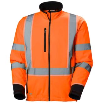 The UC-ME Hi Vis Softshell Jacket for more visibility and protection against bad weather