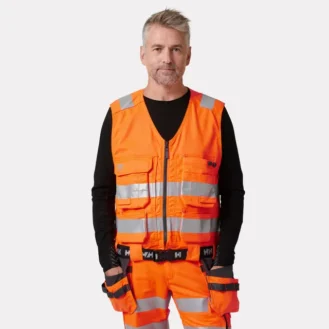 Alna 2.0 Hi Vis Construction Vest offers improved movement while keeping you visible