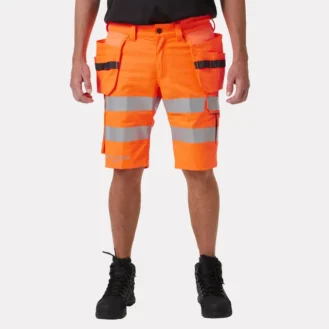 Alna 2.0 Hi Vis Construction Shorts are a great choice for hotter days, with heat transfer reflectives