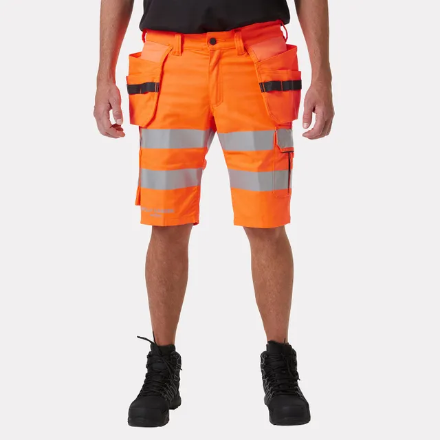 Alna 2.0 Hi Vis Construction Shorts are a great choice for hotter days, with heat transfer reflectives