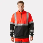 The Addvis Hi Vis Half Zip Sweatshirt Class 1 offers visibility, comfort