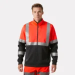 The Addvis Hi Vis Zip Sweatshirt Class 1, ideal for safety, style.